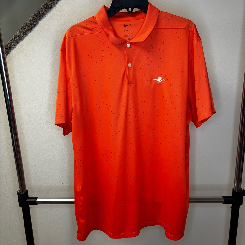 Disney Cruise Line Nike Men's Size XL Orange Polo Shirt